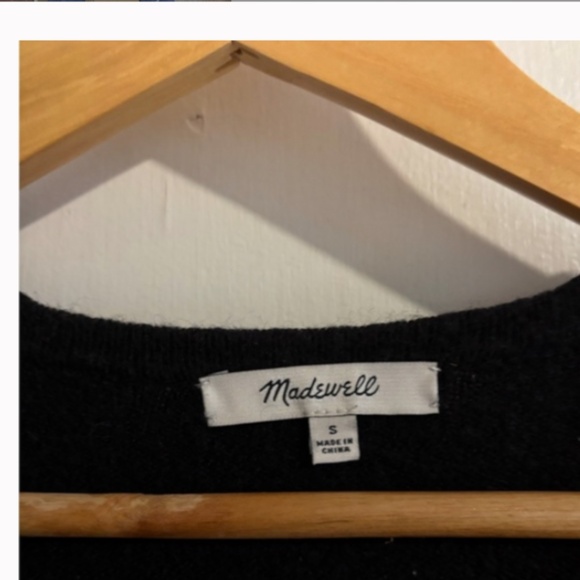 MADEWELL small Wool Alpaca Long Black Cardigan Sweater Size Small - Picture 2 of 7